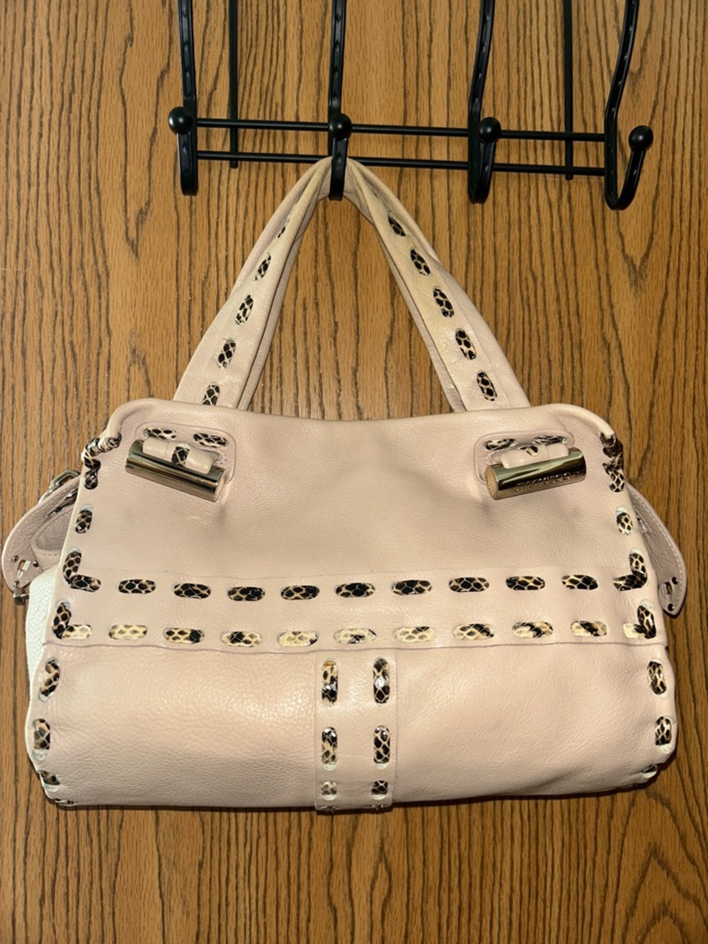 Jimmy Choo, yummy pebbled, and woven  leather  bag and dust bag - Picture 5 of 15